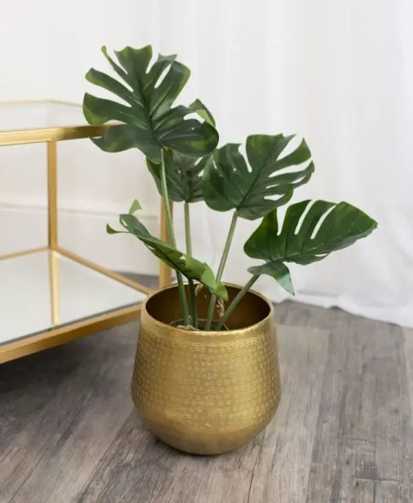 Monstera Metal Planter Pot